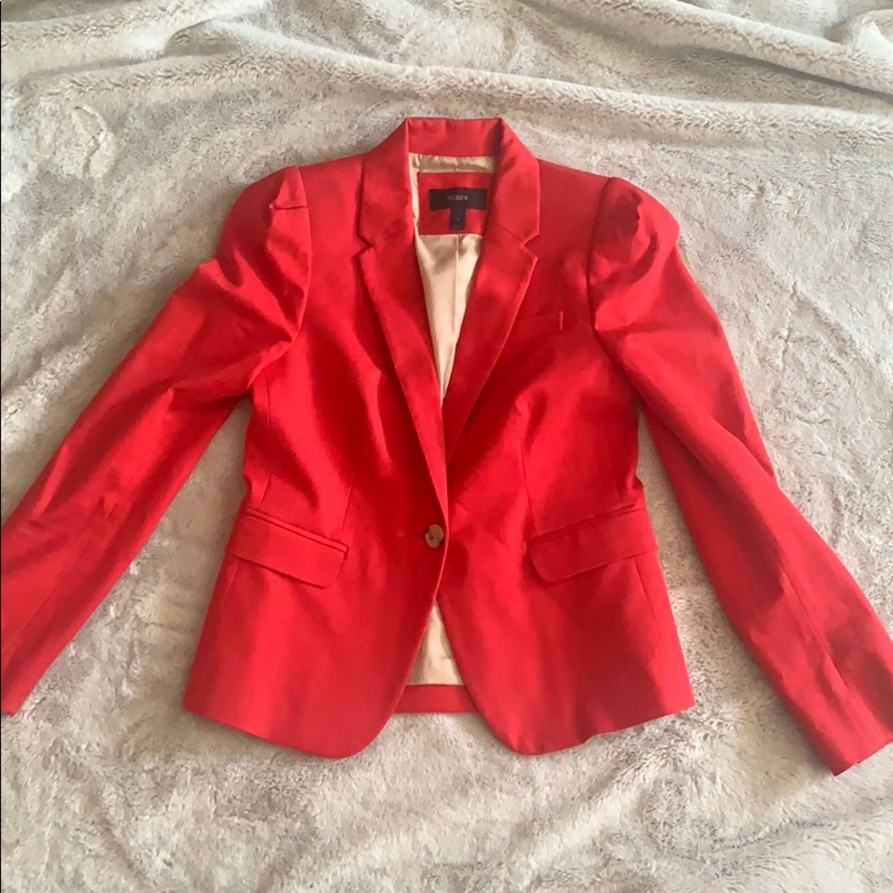Red j.crew blazer